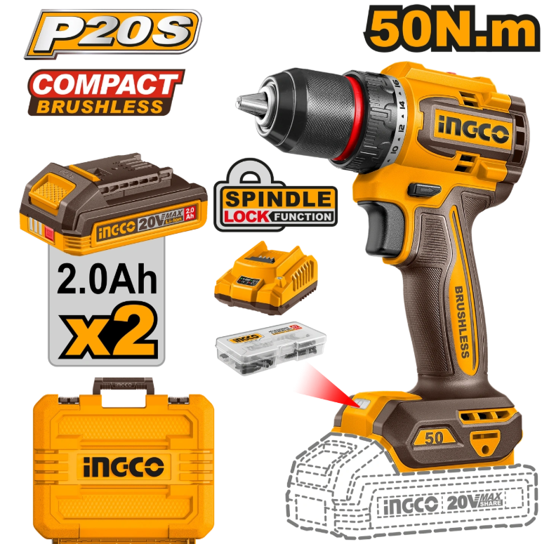 Compact brushless cordless drill CDLI205062
