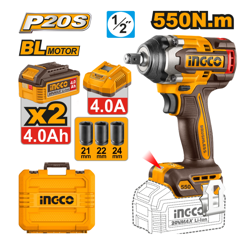 Cordless impact wrench CIWLI2055