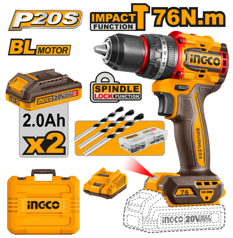 Compact Brushless Cordless Impact Drill CIDLI20768